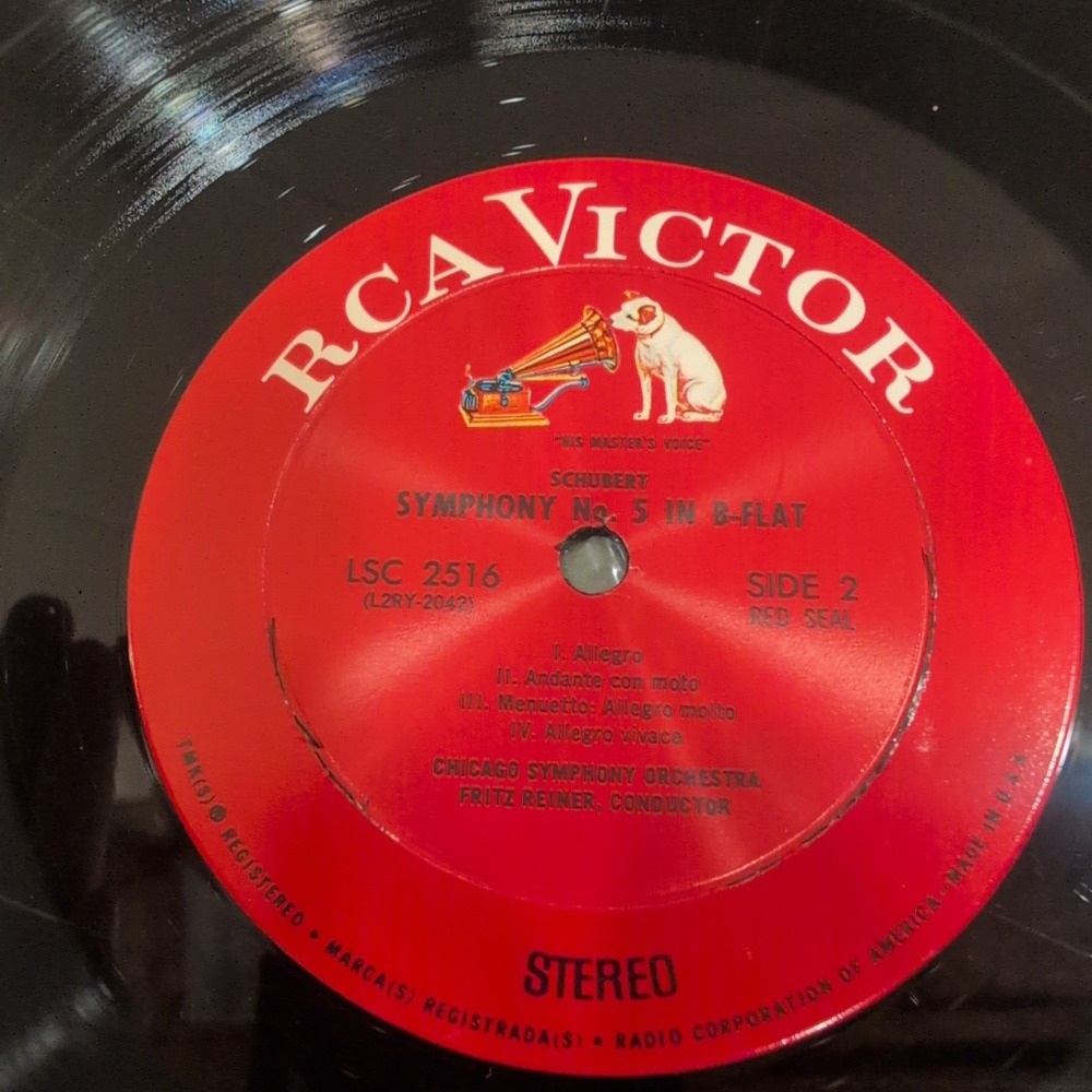 Schubert Unfinished Symphony No 8 & No 5 Fritz Reiner Chicago Symphony RCA LSC-2 - Picture 6 of 6